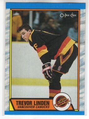 🇨🇦 SALE $1 ✅ Trevor Linden 1989/90 O-Pee-Chee Canucks Rookie RC Hockey Card